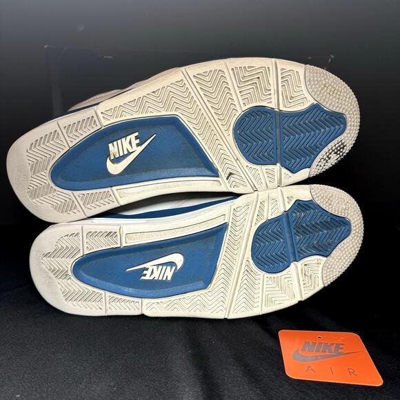 Size 10.5 - Nike Air Jordan 4 Retro Military Blue 2024 Men's Shoes - Picture 7 of 10